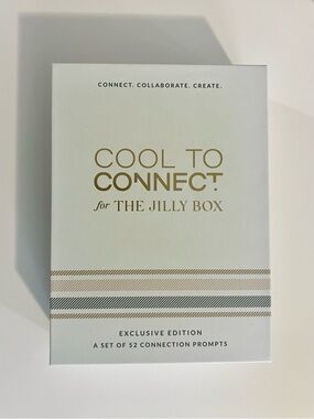 The Jilly Box Cool to Connect Card Deck - White & Gold